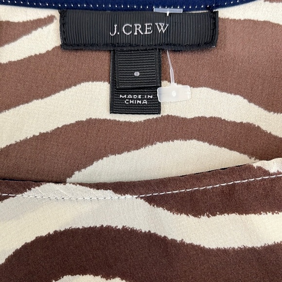 J.Crew Zebra Print Top, Brown, size 8 - Picture 10 of 10